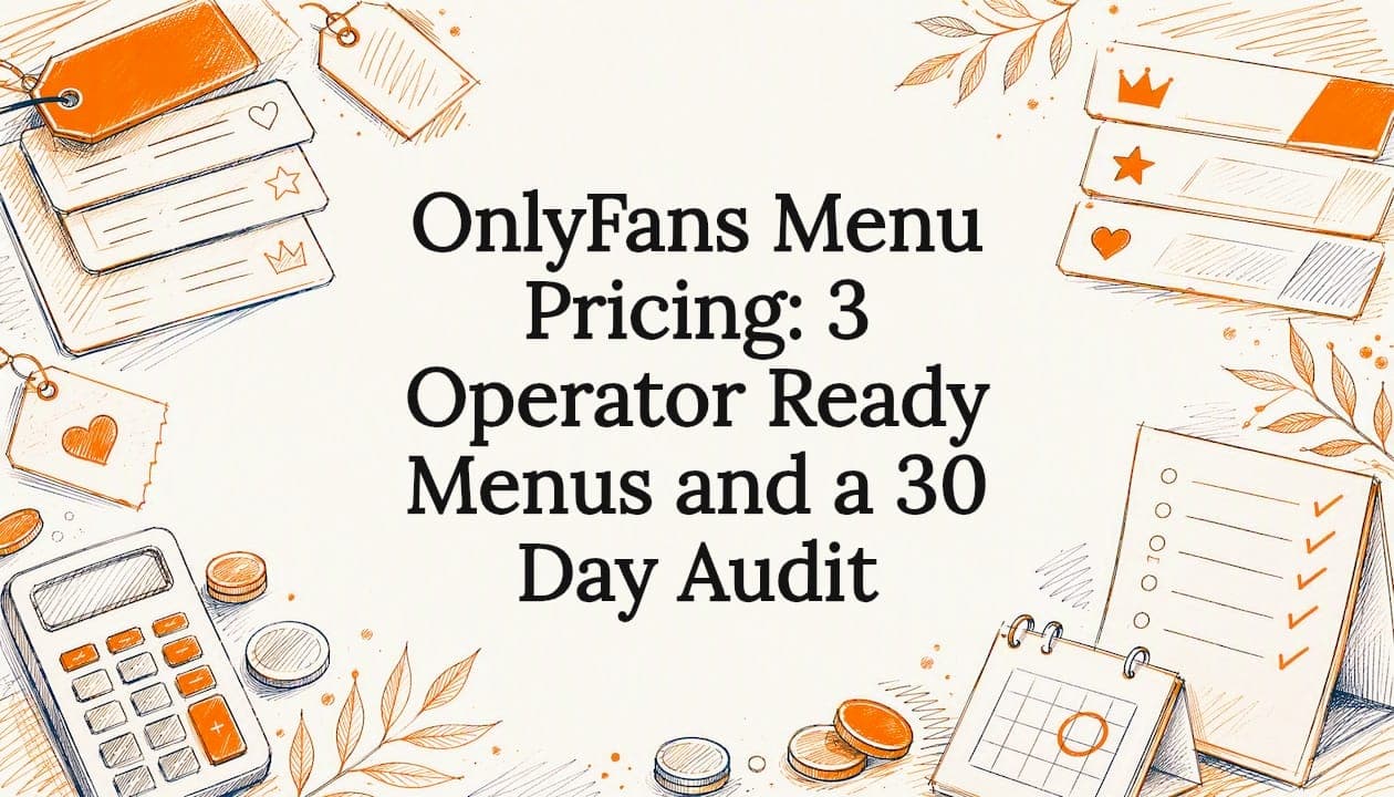 OnlyFans Menu Pricing: 3 Operator Ready Menus and a 30 Day Audit